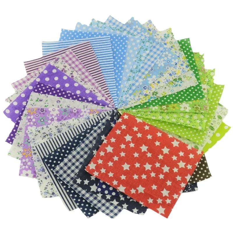 200pcs Pre-Cut 10x10cm Fabric Squares Bundle | Patchwork Quilting & DIY Craft