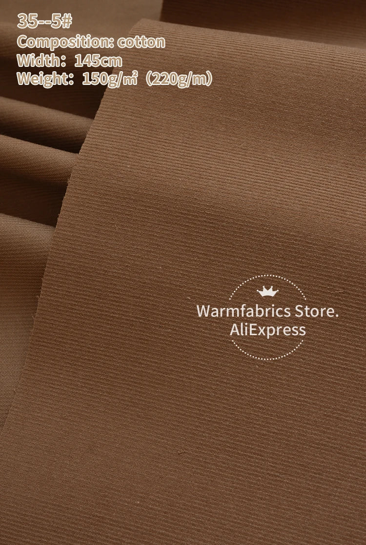 145*50cm/Pcs In Stock 21 Corduroy Fabric Cotton High Quality Plain Cotton Corduroy Fabric for Clothing