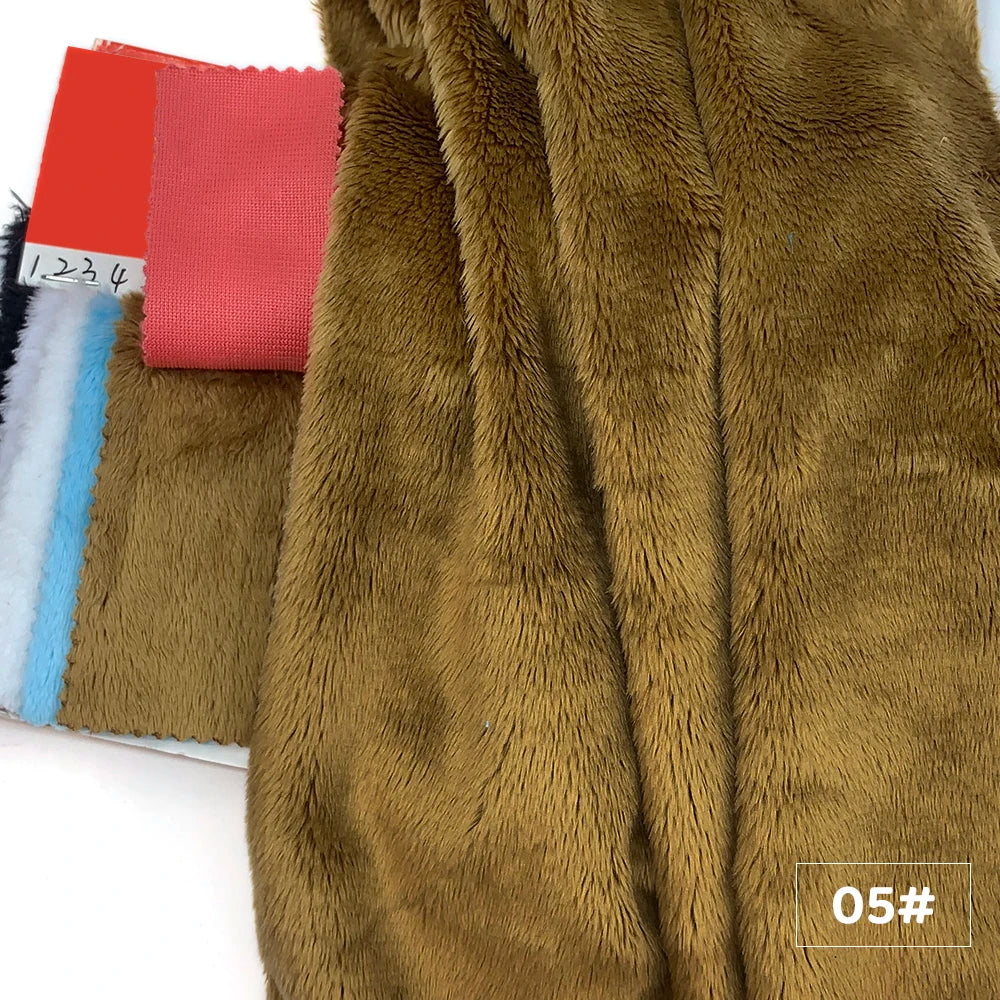 5mm Plush Faux-Fur Fabric – Soft Pile, 45x50cm, 30 Colors