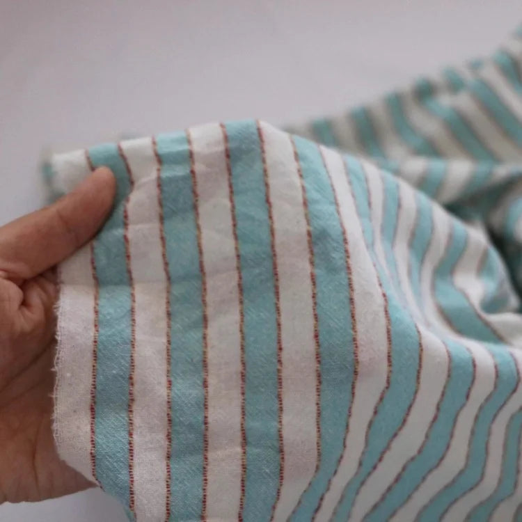 Retro Striped 100% Cotton Fabric – 55" Wide, Sold by the Half Meter | Shirts, Dresses & Quilting