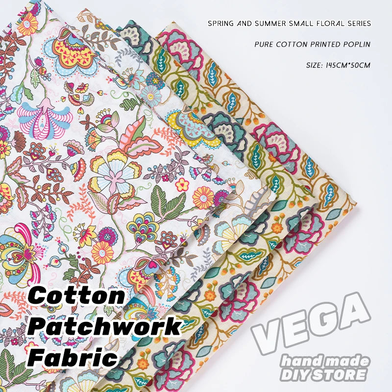 Fabric - 40 Precut Strips (6.35 X 49.78 cm) for Quilting And Sewing, 20 Floral Prints Assortment, 100% Material,