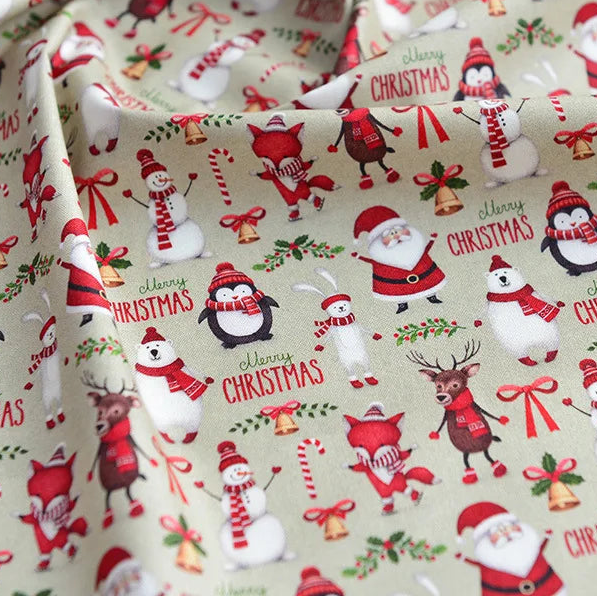 100% Cotton Christmas Print Fabric, 140cm Wide