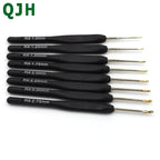 8-Piece Fine Crochet Hook Set – Black Handles