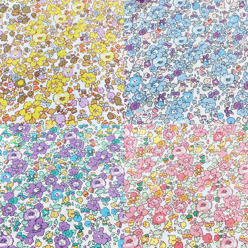 Fabric - 40 Precut Strips (6.35 X 49.78 cm) for Quilting And Sewing, 20 Floral Prints Assortment, 100% Material,