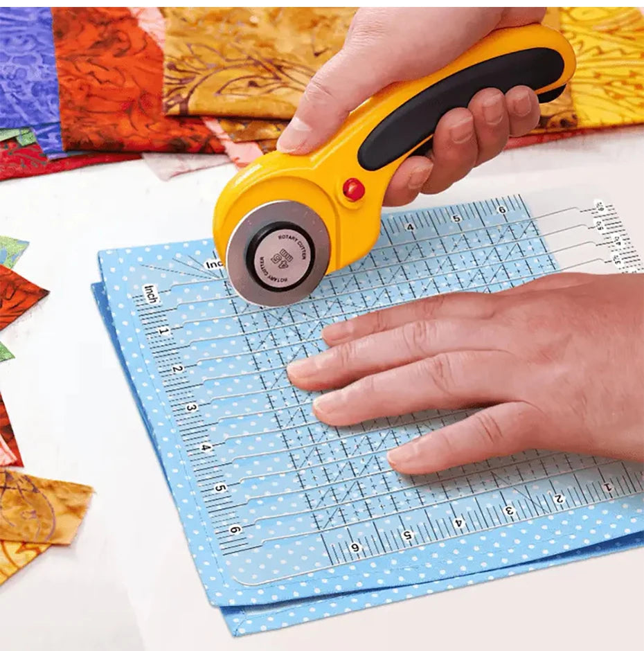 Slotted Acrylic Fabric Strip Cutting Ruler – Quilting Patchwork Template for Precise Strip Cuts