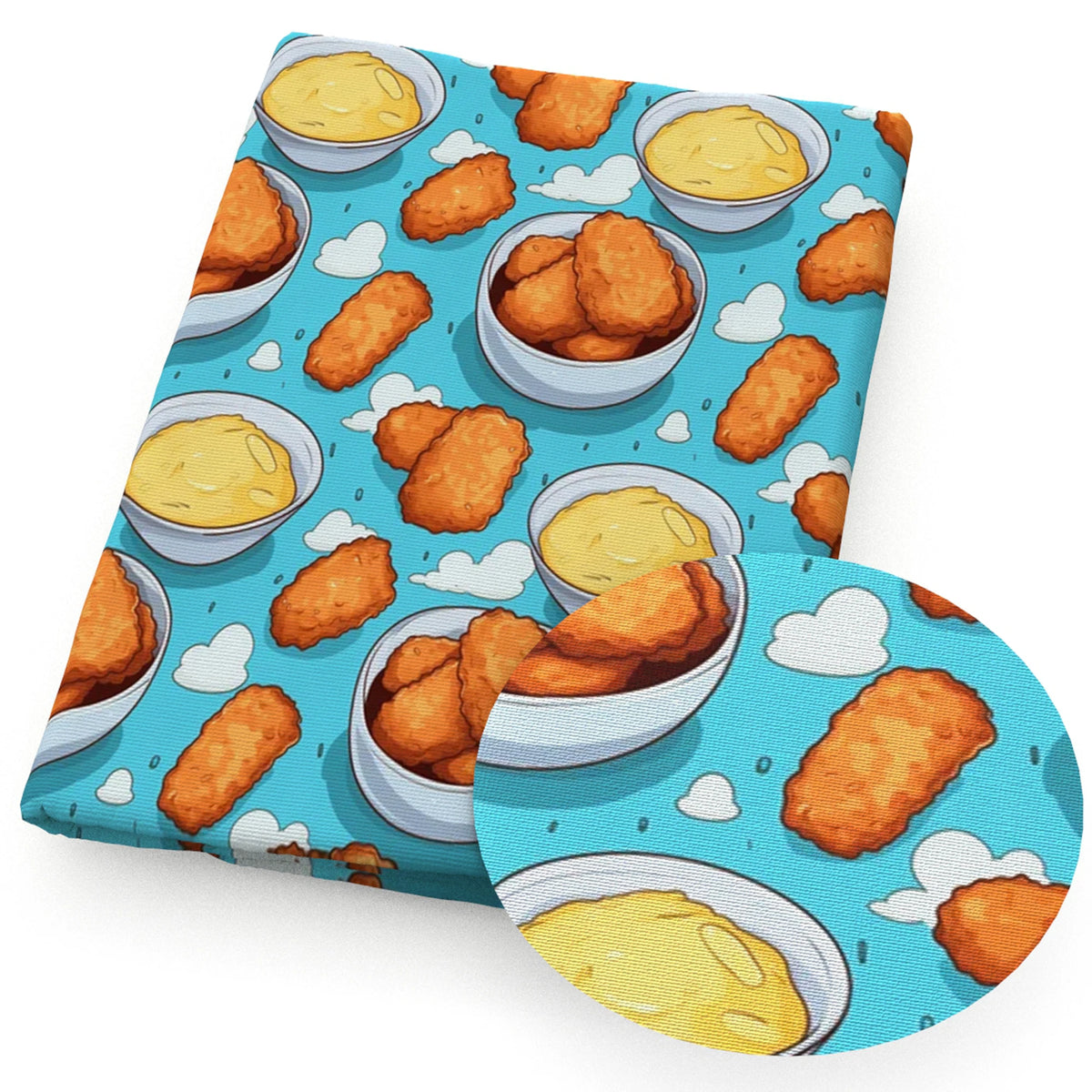 Coffee Beans Print Polyester Cotton Fabric — 50×145cm (20×57") | Quilting, Patchwork & DIY Crafts