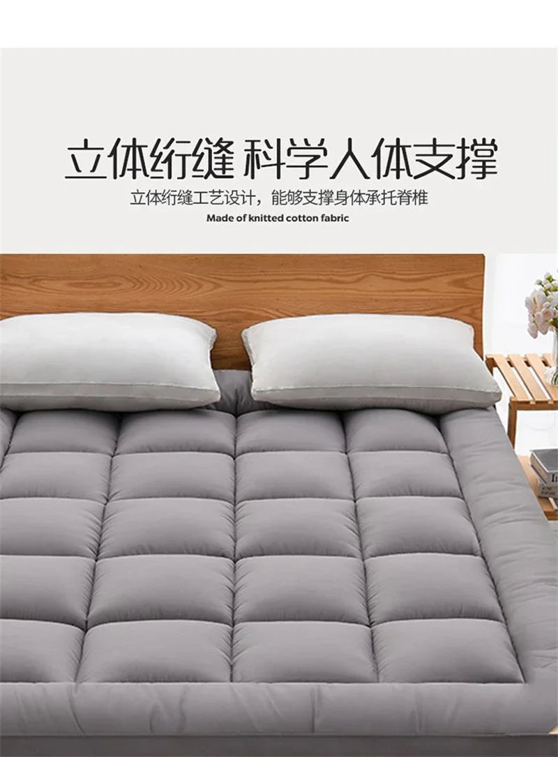All-Season Quilted Mattress Topper – Soft Thickened Mattress Pad