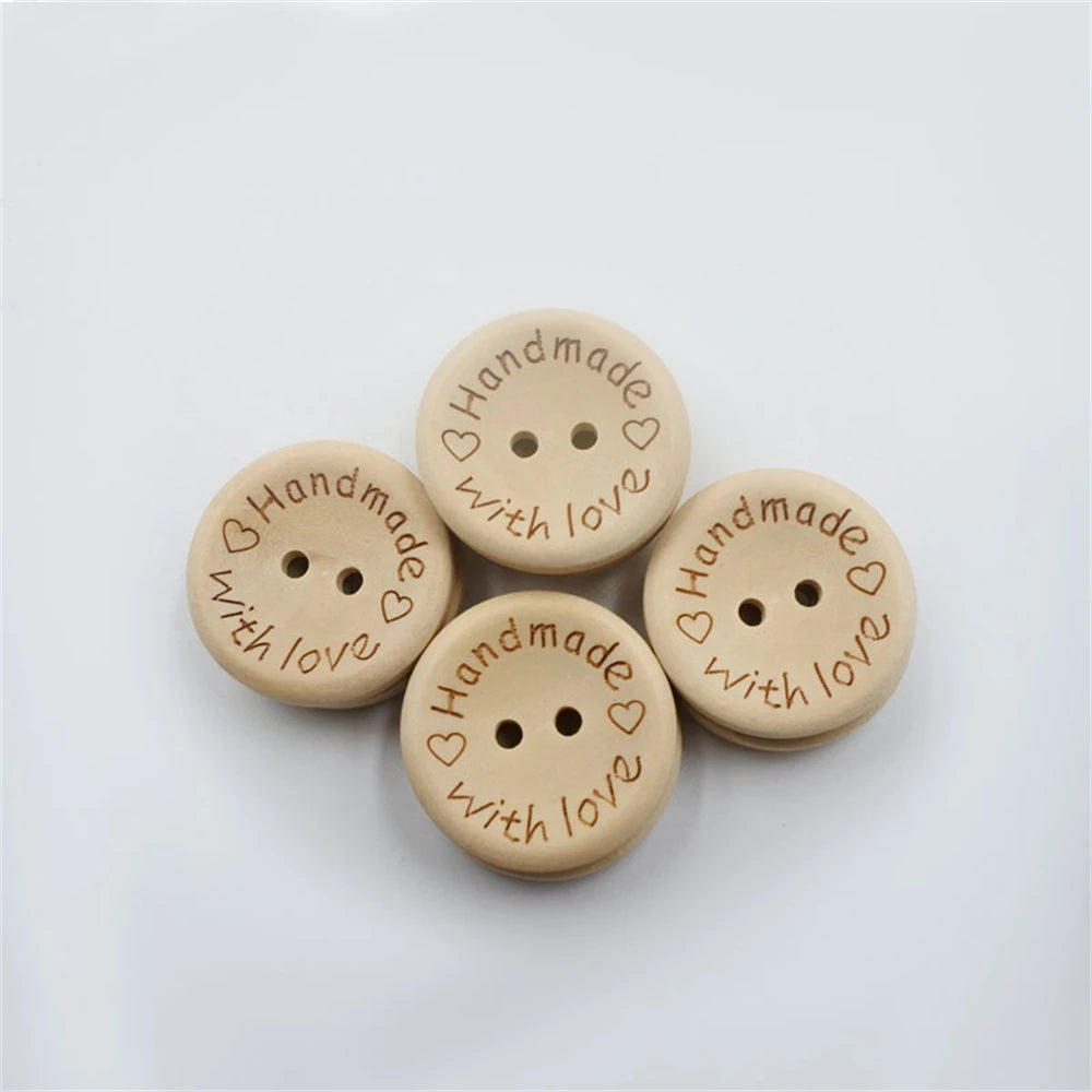 500 botones redondos de madera decorativos para coser