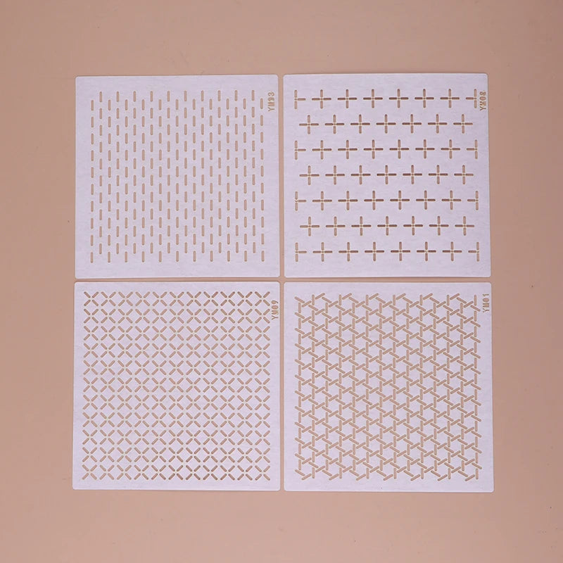 Reusable Quilting Stencils 8-Pack – PET Embroidery Pattern Templates 12cm