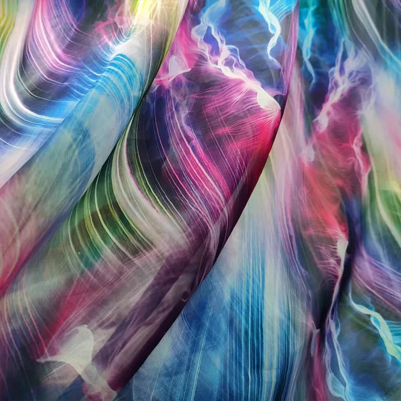 30D Gradient Chiffon Fabric – Semi-Sheer & Elegant | 150 cm Wide (59 in)