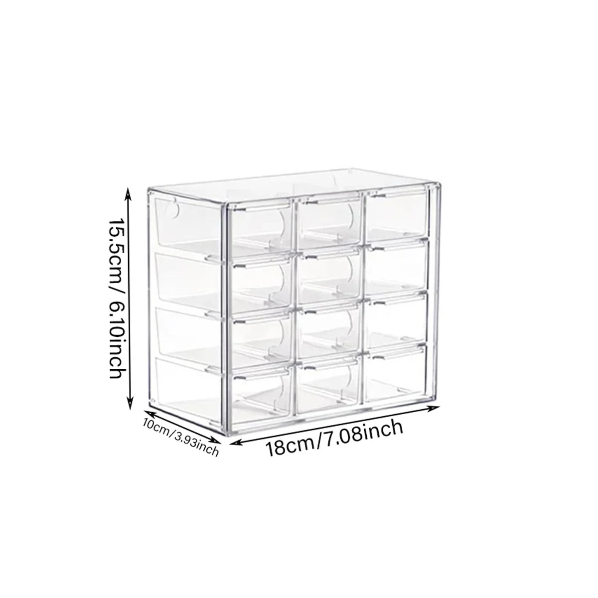 1pc Drawer Style 6-Grid/9-Grid/12 Grid Bracelet Jewelry Storage Box desktop Jewelry Stationery Lipstick Dustproof Storage Box