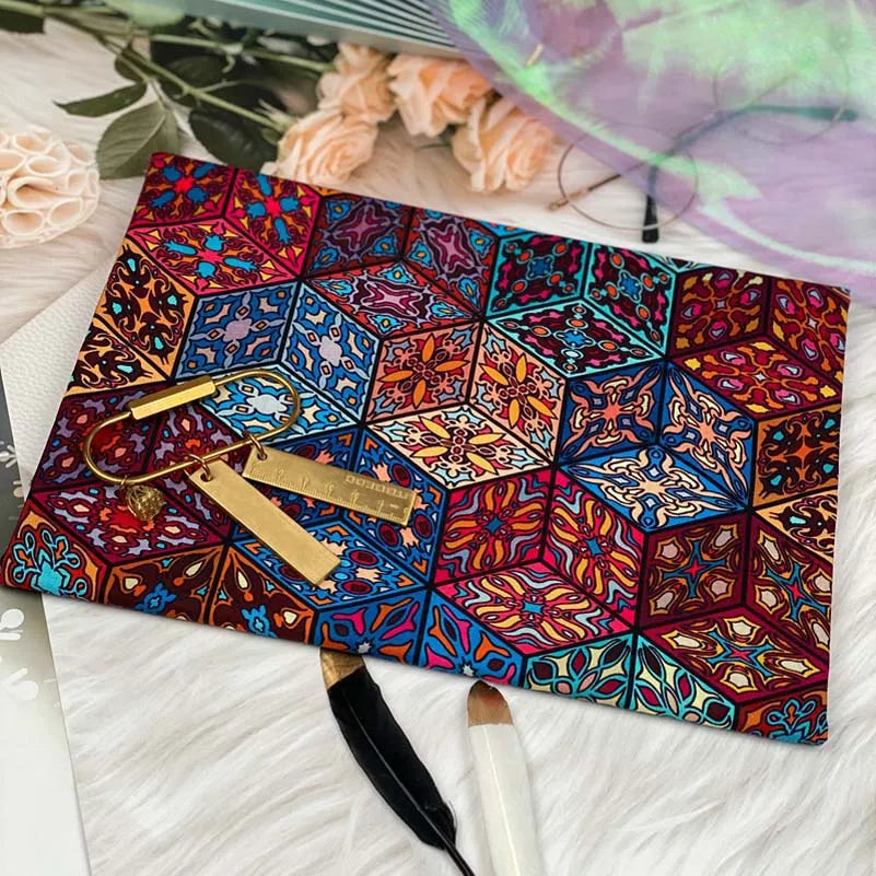 Mandala Boho Print 100% Cotton Fabric | 110cm Wide | Sold by the Half Meter