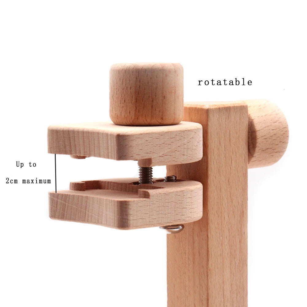 Adjustable Wooden Desktop Embroidery Stand – 3 Colors