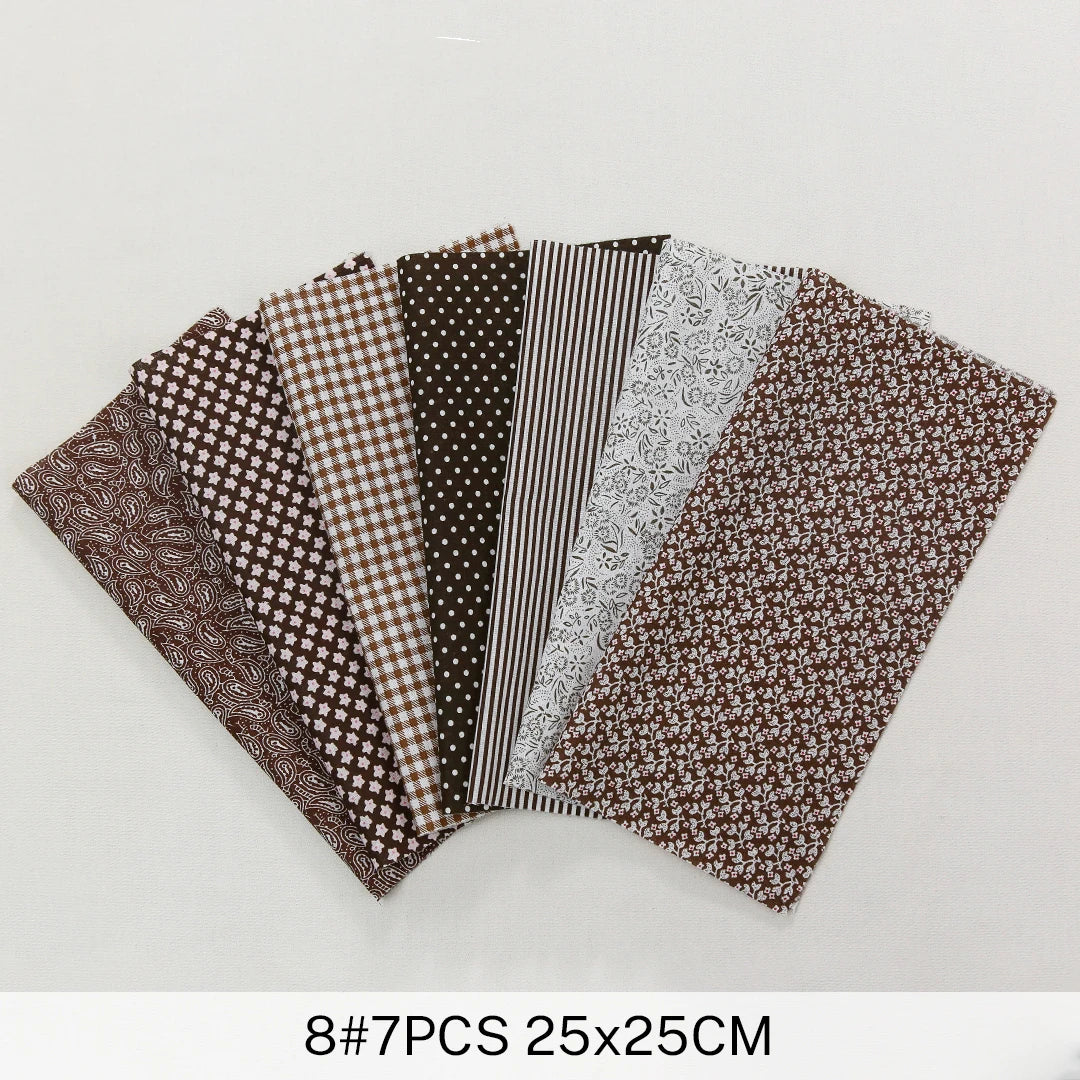 25x25Cm Cotton Flower Fabric Printed Cloth Sewing Quilting Fabrics For Patchwork Needlework DIY Handmade Accessories