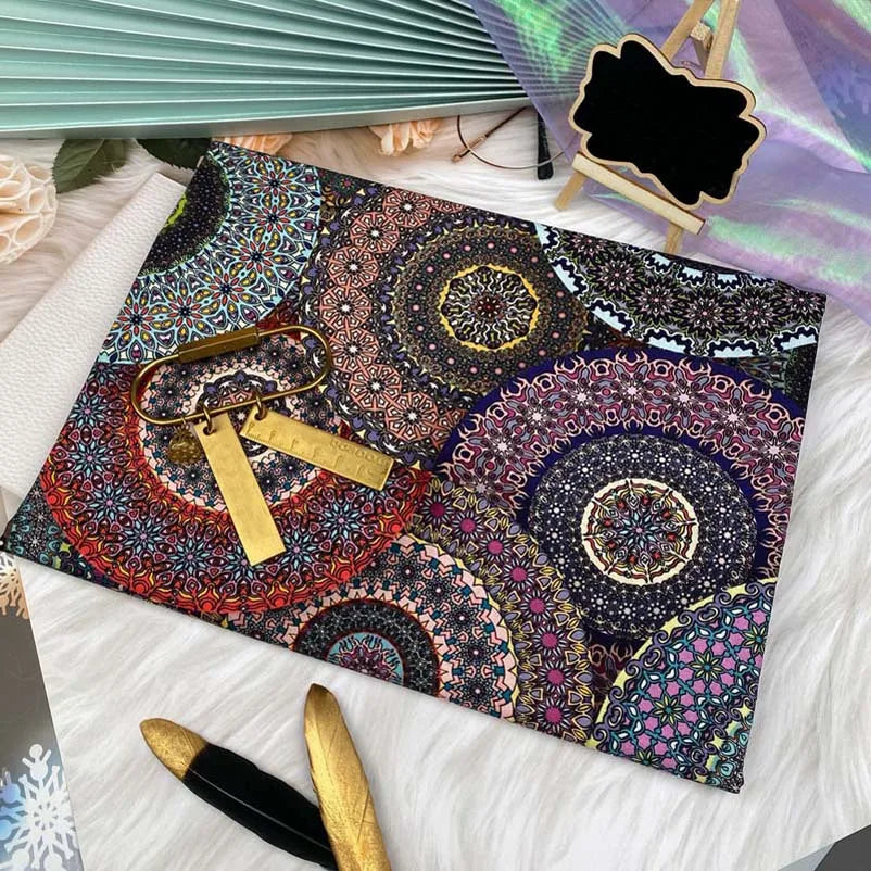 Mandala Boho Print Cotton Fabric – 100% Cotton, Digital Print, 110 cm Wide