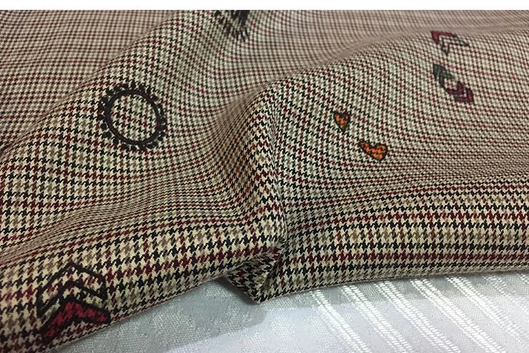Mini Check Plaid Suiting Fabric – Polyester Cotton Blend