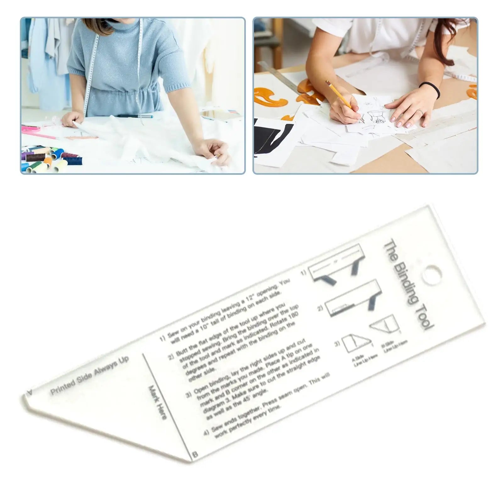 Acrylic Binding Ruler — 8.3 Inch Quilting Tool