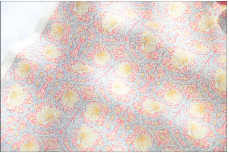 Fresh Floral Print 100% Cotton Canvas Fabric | 110cm Wide | Sold by the Half Yard
