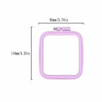 Juego de 5 Anillos Cuadrados de Plástico para Bastidor de Bordado Hecho a Mano, Aros de Bordado, Herramienta de Costura para Punto de Cruz DIY, Herramienta de Artesanía con Aguja