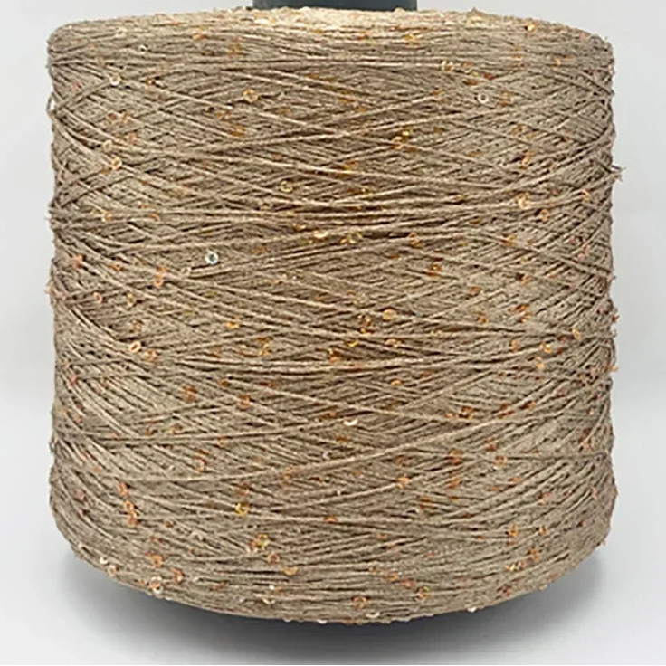 500G Hilo Fantasía de Lentejuelas Brillantes – Para Tejer a Mano y Ganchillo | Lentejuela de 3mm | 25 Colores