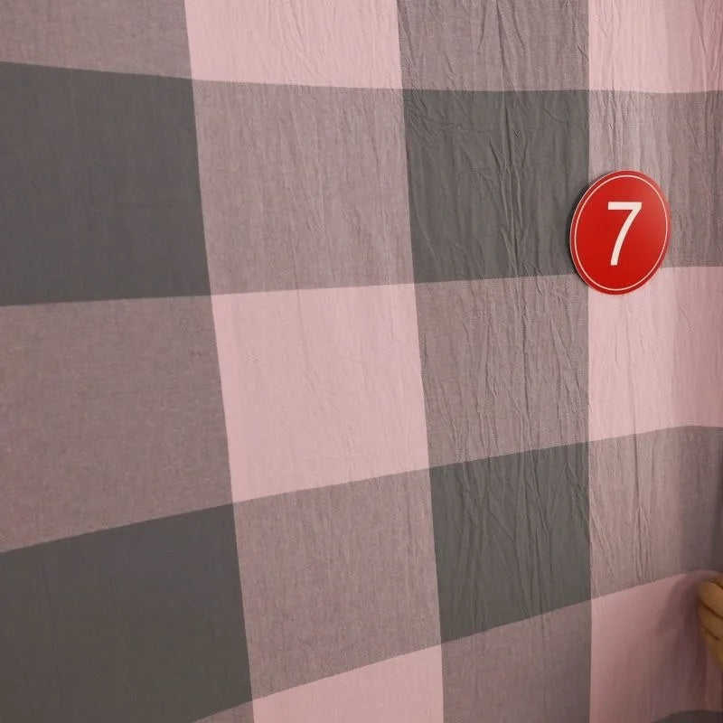 Washed Cotton Plaid Fabric – 250cm Wide | 120g Soft & Breathable for Clothing, Quilts & Pillowcases
