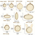 Mini Wooden Embroidery Hoop Set — 10 Pieces