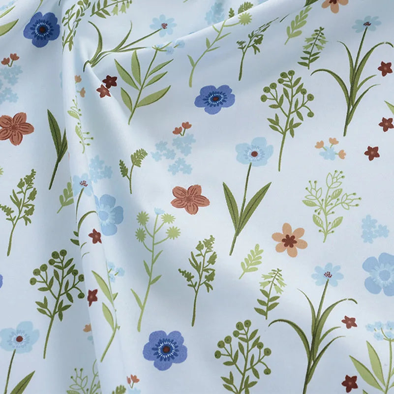 Floral Printed 100% Cotton Twill Fabric – 63" Wide, Sold by the Half Meter | Quilts, Bedding & DIY Sewing