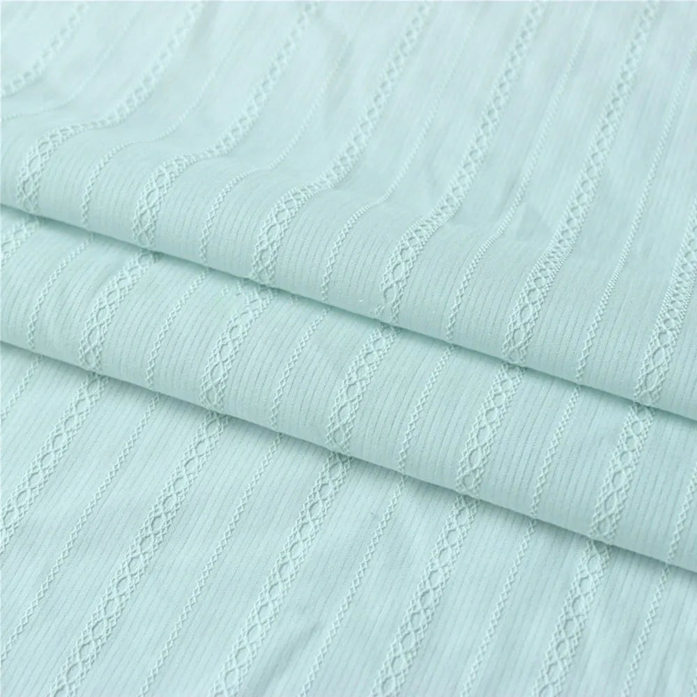 Jacquard Cotton Fabric – Soft Embroidered Pastoral Print | 150cm Wide for Dresses, Quilting & DIY
