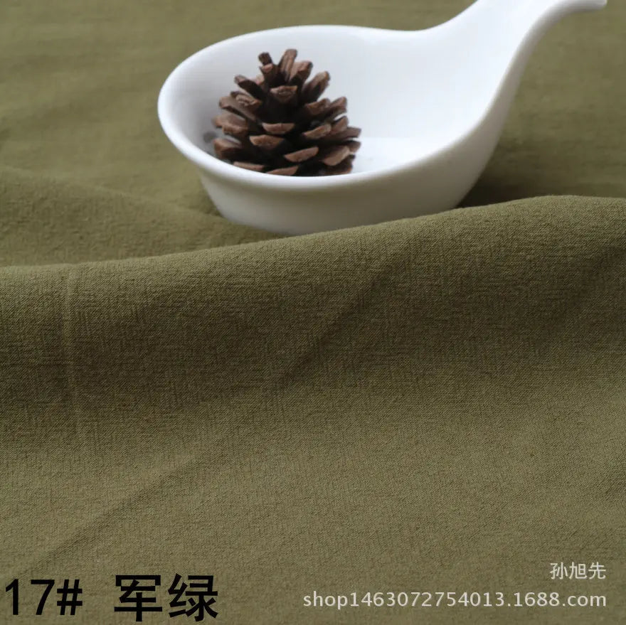 Cotton Linen Crepe Fabric – 137cm Wide | Skin-Texture Weave for Clothing, Curtains & Home Décor