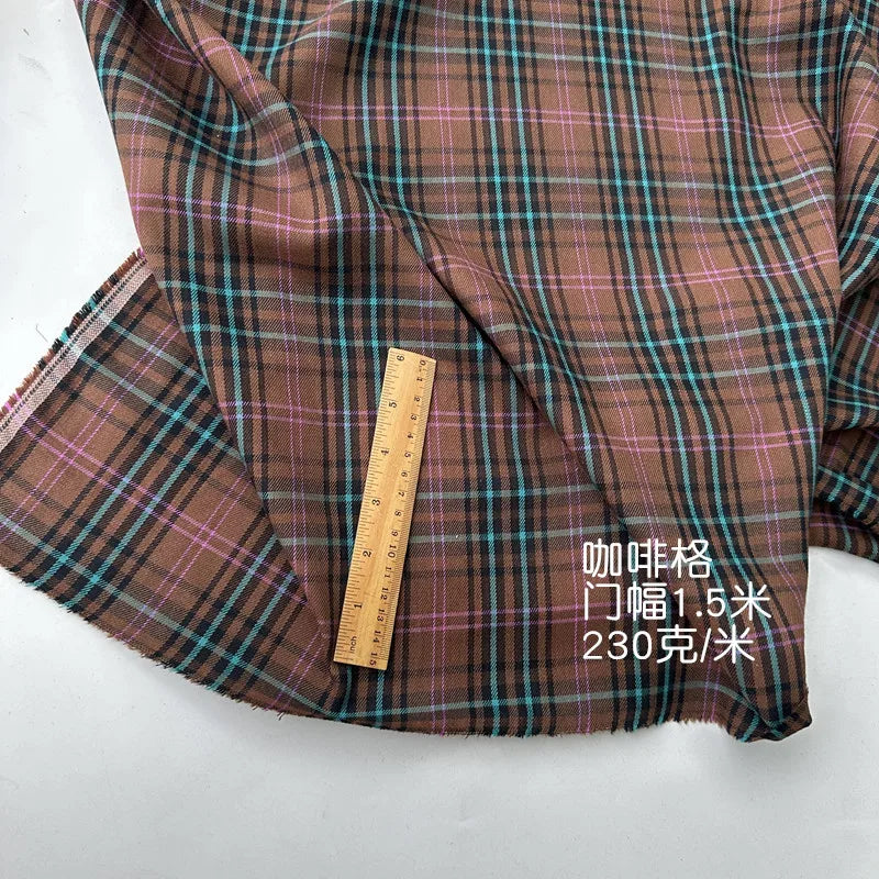 100% Cotton Brushed Plaid Fabric – Soft & Breathable | 145 cm Wide | Shirts, Dresses & Home Decor