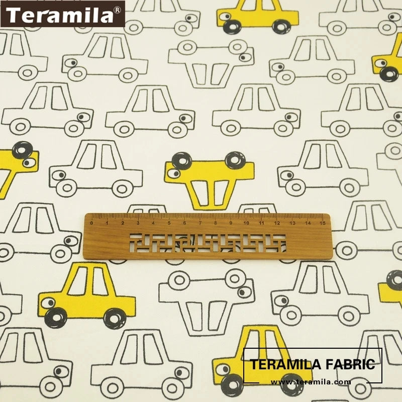 Teramila Cotton Fabric Meter Cute Cartoon Design Telas Tissu DIY Patchwork Quilts Dress Bedsheet For Baby Kids Home Textile