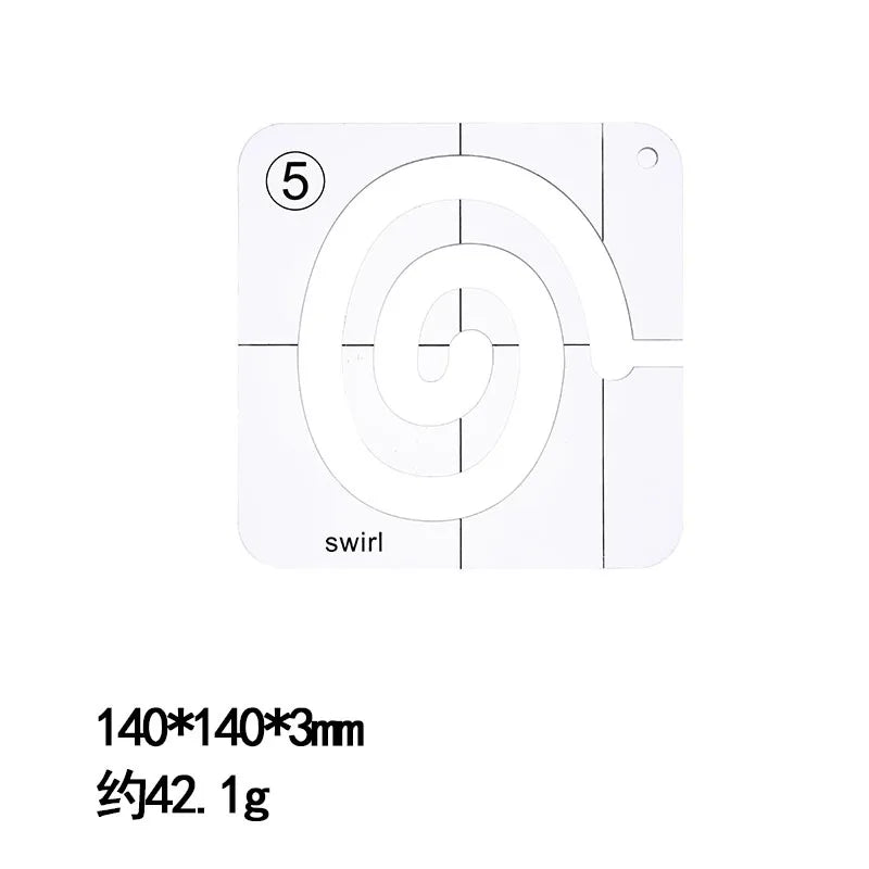 Acrylic Free Motion Quilting Ruler Templates – 13 Shapes for Domestic Sewing Machines