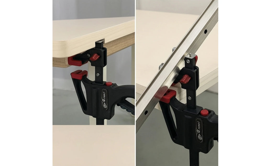 Soporte ajustable con abrazadera para bastidor de bordado y acolchado de mesa