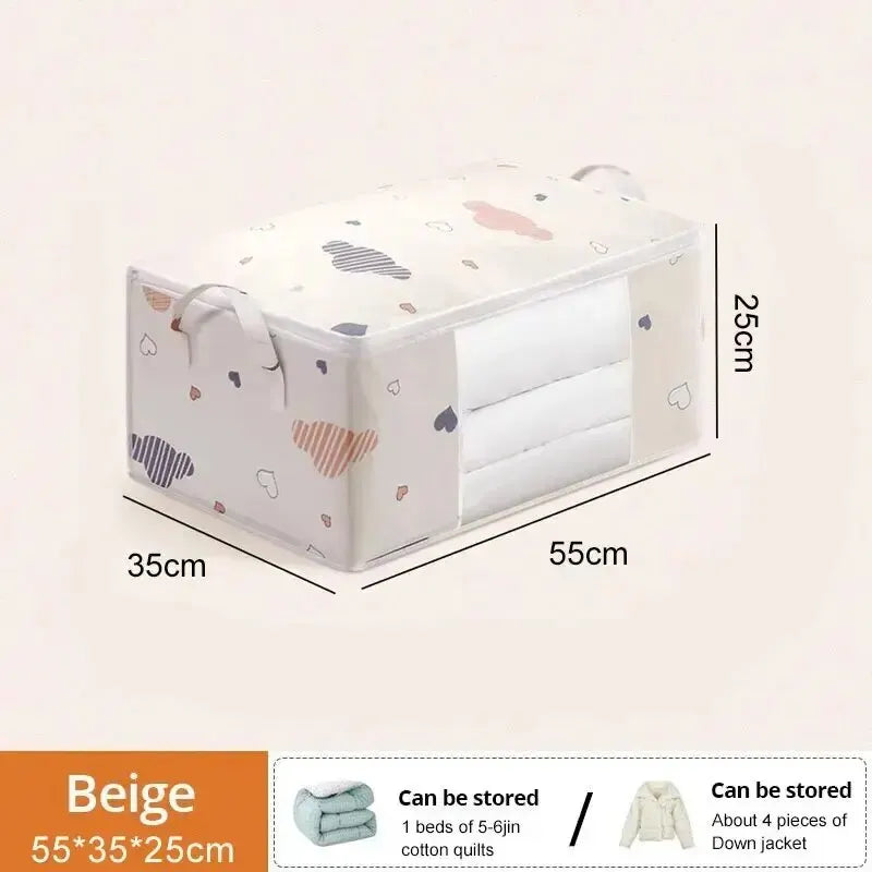 Foldable Quilt & Bedding Storage Bag – Dustproof Organizer