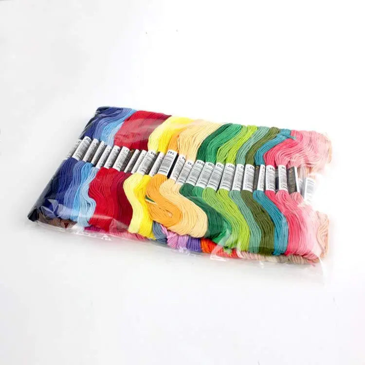 Cross Stitch Cotton Embroidery Floss Set – 8m Skeins, 6-Strand, 24 to 200 Colors, No Repeats