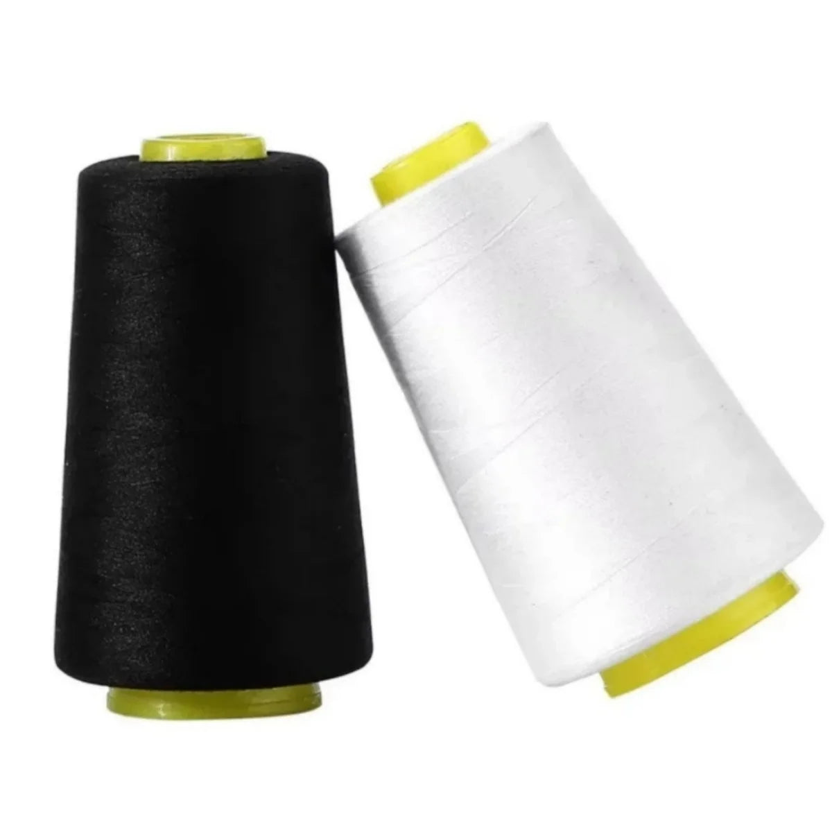 Serger Thread 100% Polyester – 3000 Yards per Roll | Black & White Cones