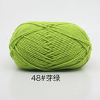 Hilo de algodón con leche de 4 cabos – 80% algodón, 20% fibra de leche | ~90 m (~98 yd) por madeja | Tejido a mano y a crochet