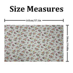 Retro Floral Print Self-Adhesive Linen Cotton Fabric Roll – 50x145cm | DIY Crafts, Jewelry Box & Furniture Repair