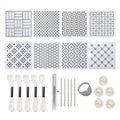 PET Embroidery & Quilting Stencil Templates – Reusable Pattern Stencils for Fabric Crafts (8 or 12 pcs)