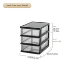 Japanese Style Desktop Storage Box-Transparent Drawer Organizer for Cosmetics,Stationery & Office Supplie,Student Desk Organizer