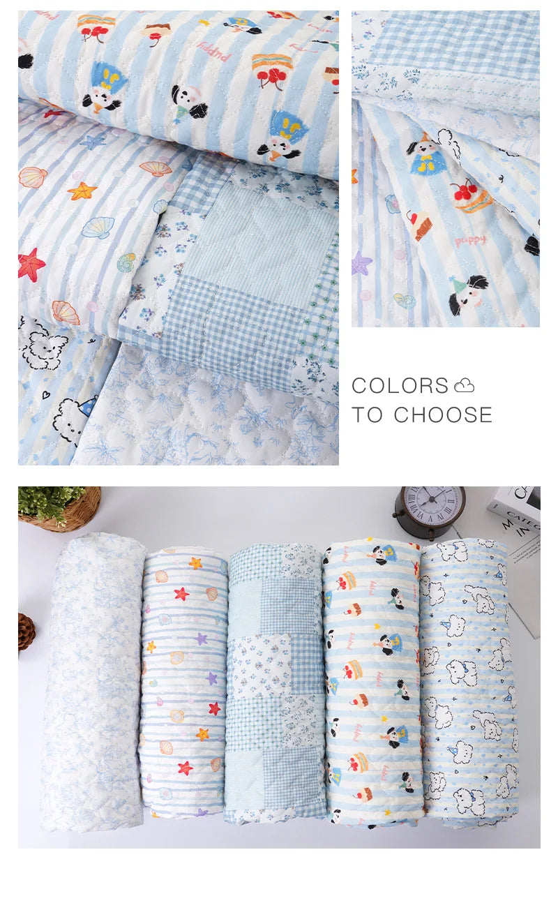 Cartoon Printed Quilted Cotton Fabric – Star & Moon