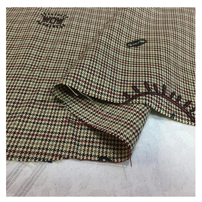 Mini Check Plaid Suiting Fabric – Polyester Cotton Blend