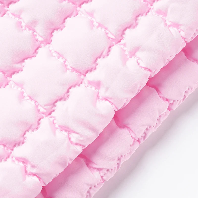 Quilted Bubble Grid Fabric by the Yard – 54" Wide Embossed Sewing Cloth