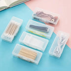 Cajas transparentes de plástico con tapas, 12 unidades | Contenedores organizadores multiusos para joyas