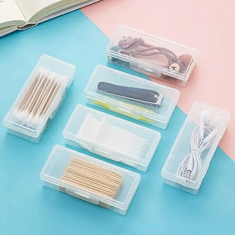 12pcs Clear Plastic Storage Boxes with Lids | Multipurpose Organizer Containers for Jewelry