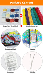 Kit de punto de cruz "Feliz Navidad" – Tela estampada de 40x40cm, 11CT/14CT