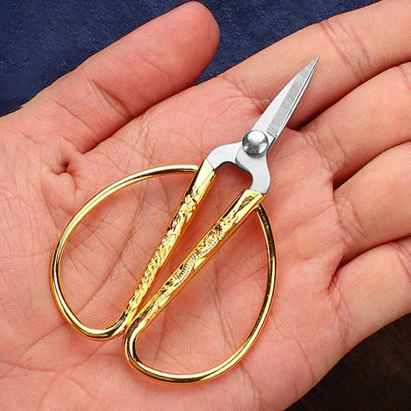 Tijeras de coser retro mini — Cortahílos de acero inoxidable vintage en 6 acabados