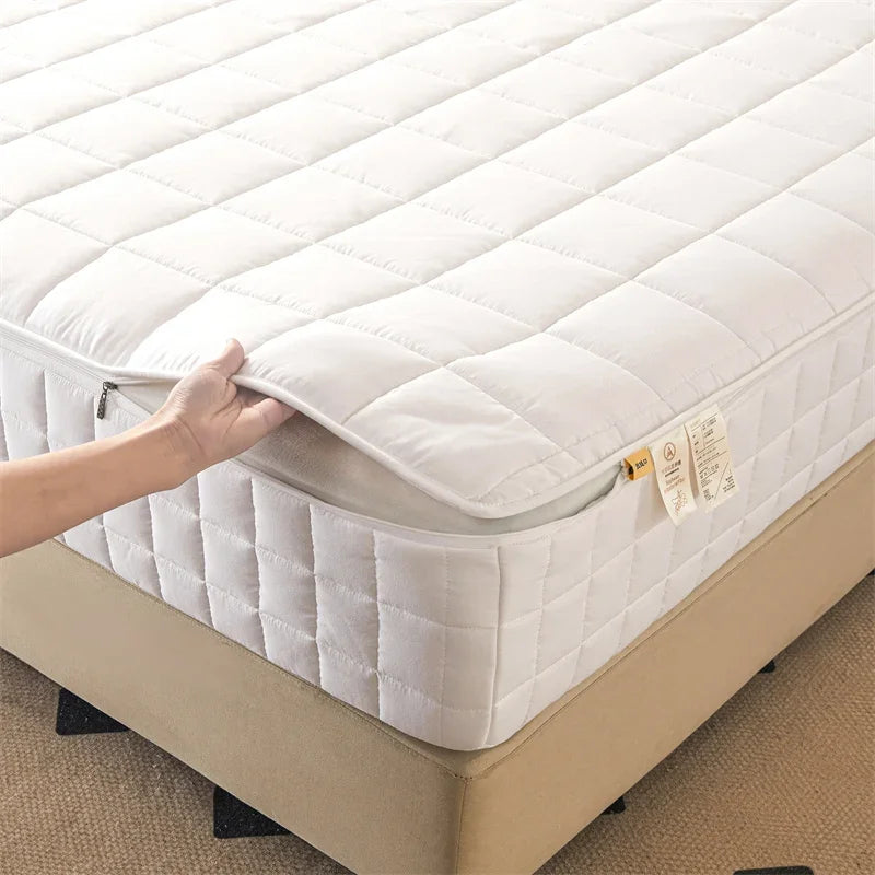 6-Sided Zippered Mattress Protector – Quilted, Multiple Sizes