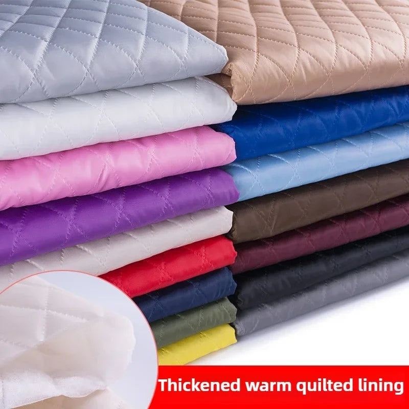 Thickened Quilted Lining Fabric – 59" Wide Polyester Geometric Liner for Coats, Jackets & Vests (Sold by the Meter)