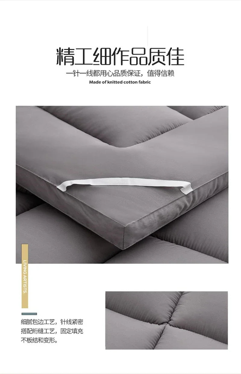 All-Season Quilted Mattress Topper – Soft Thickened Mattress Pad